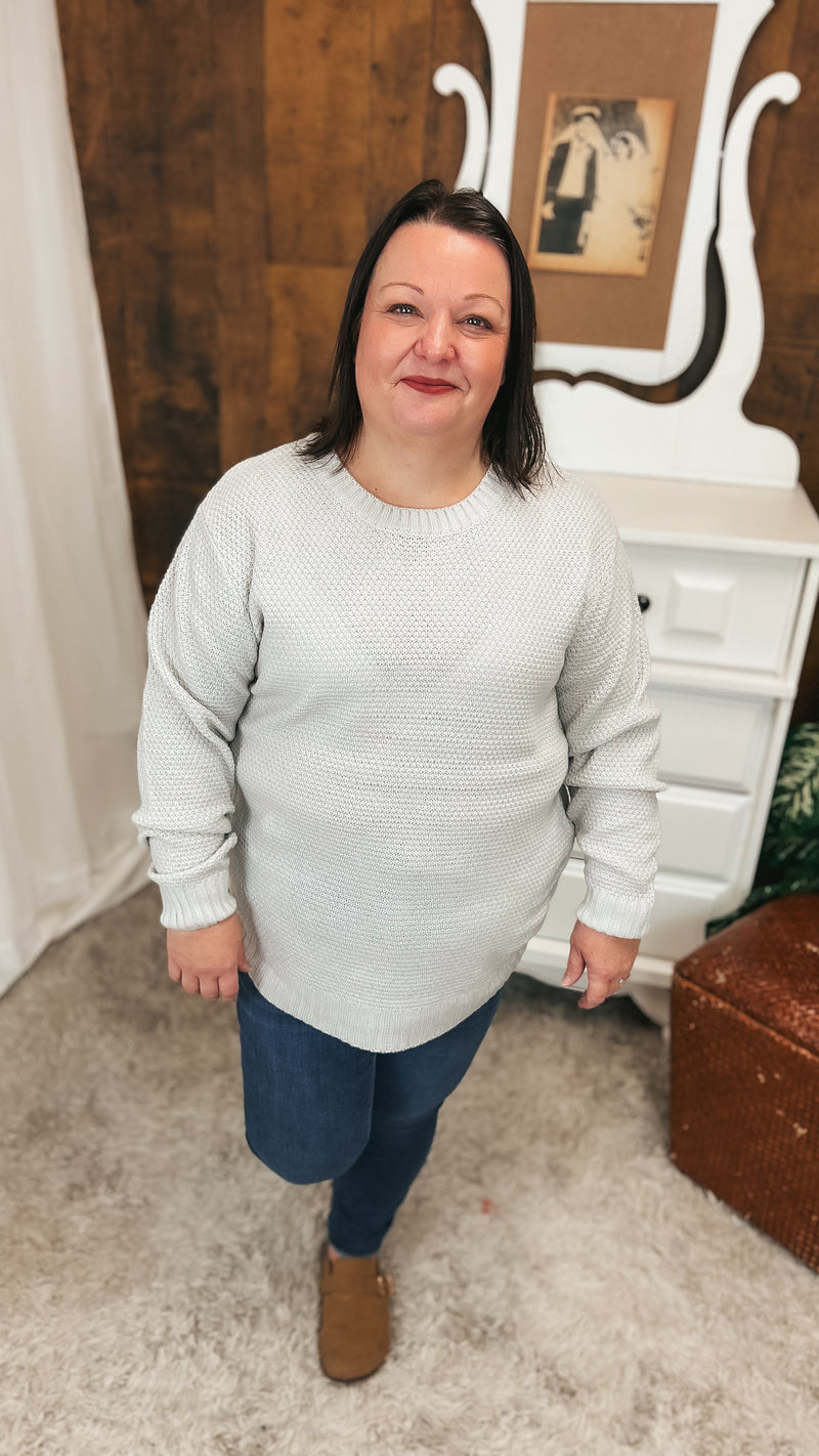 Scarlett Knit Sweater: Bone