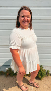 Dolly Babydoll Top: Cream