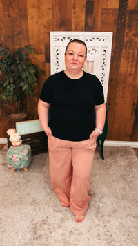 Nova Wide Leg Pants | Blush