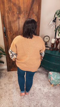 Jessica Floral Cardigan | Taupe