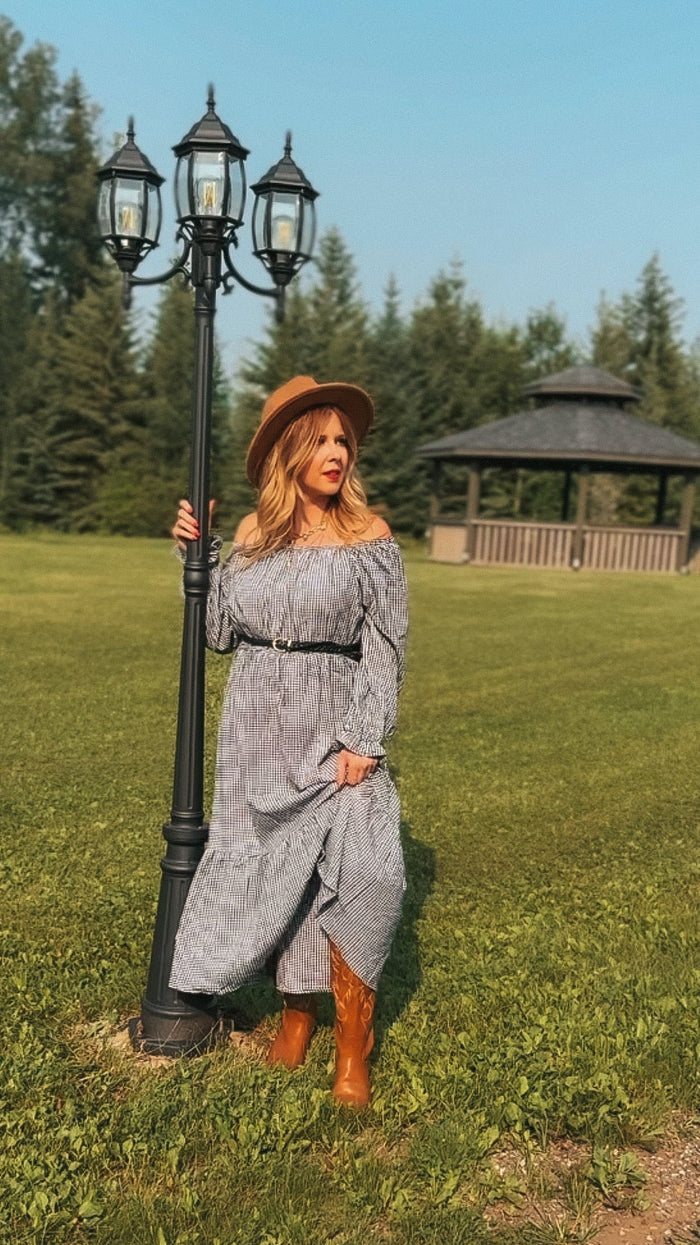 Autumn Plaid Sundress | Black & Ivory