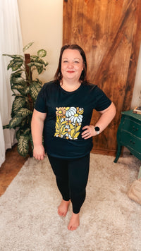 Floral Graphic Tee | Black