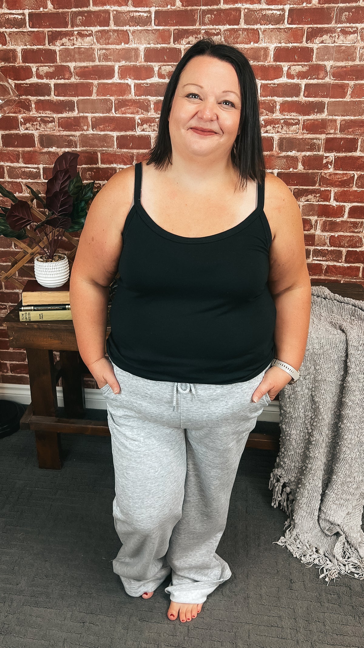 Jodie Wide Leg Jogging Pants | Grey