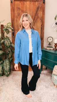 Tiffany Chambray Shirt | Blue