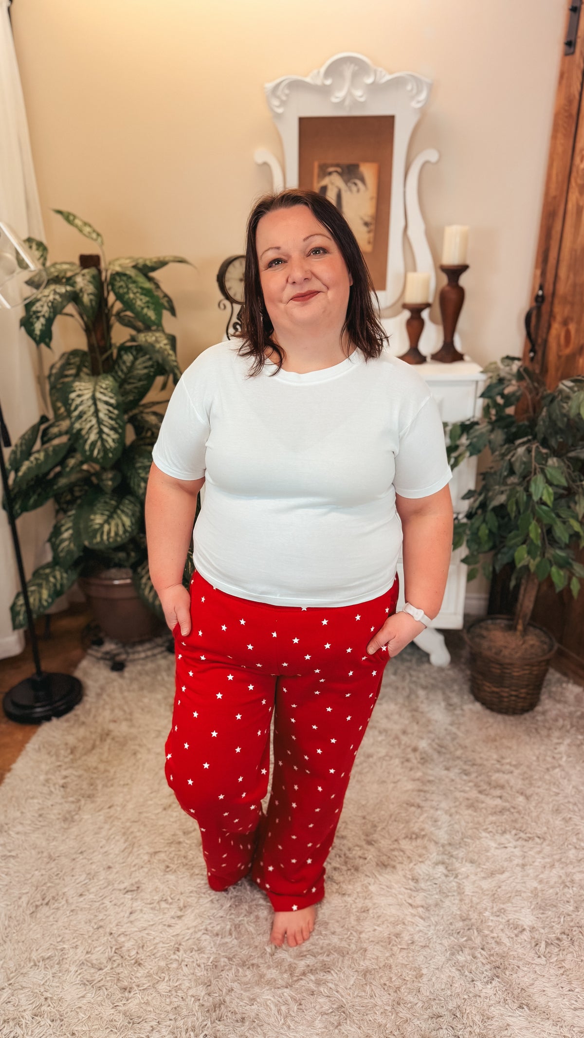 Aria Star Jogging Pants | Red