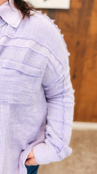 Rebecca Snap Blouse | Lavender