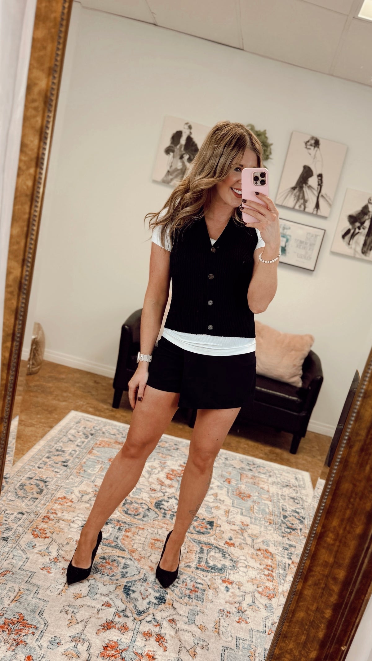 Amanda Knit Vest | Black