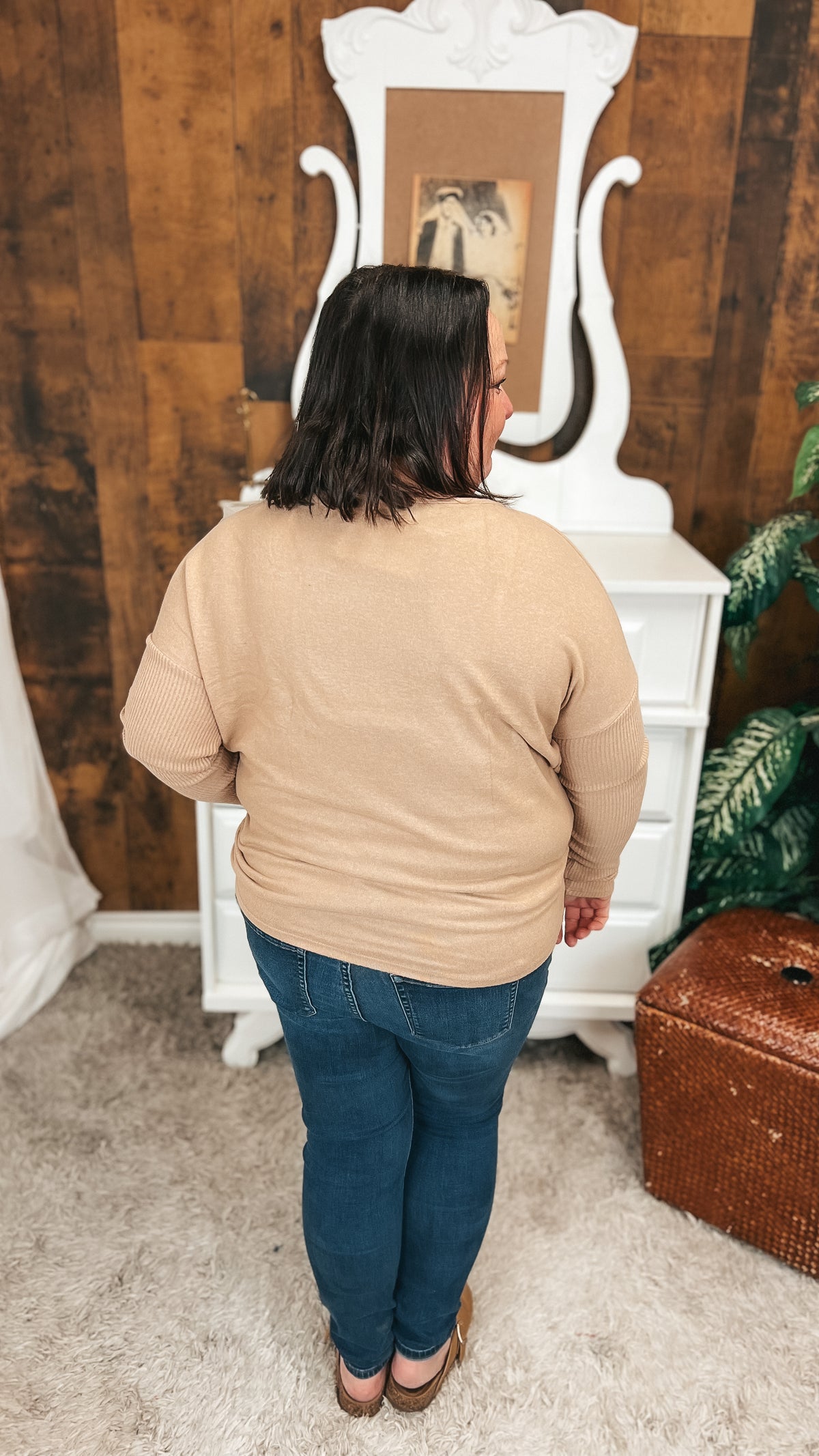 Cheryl Brushed Top | Taupe