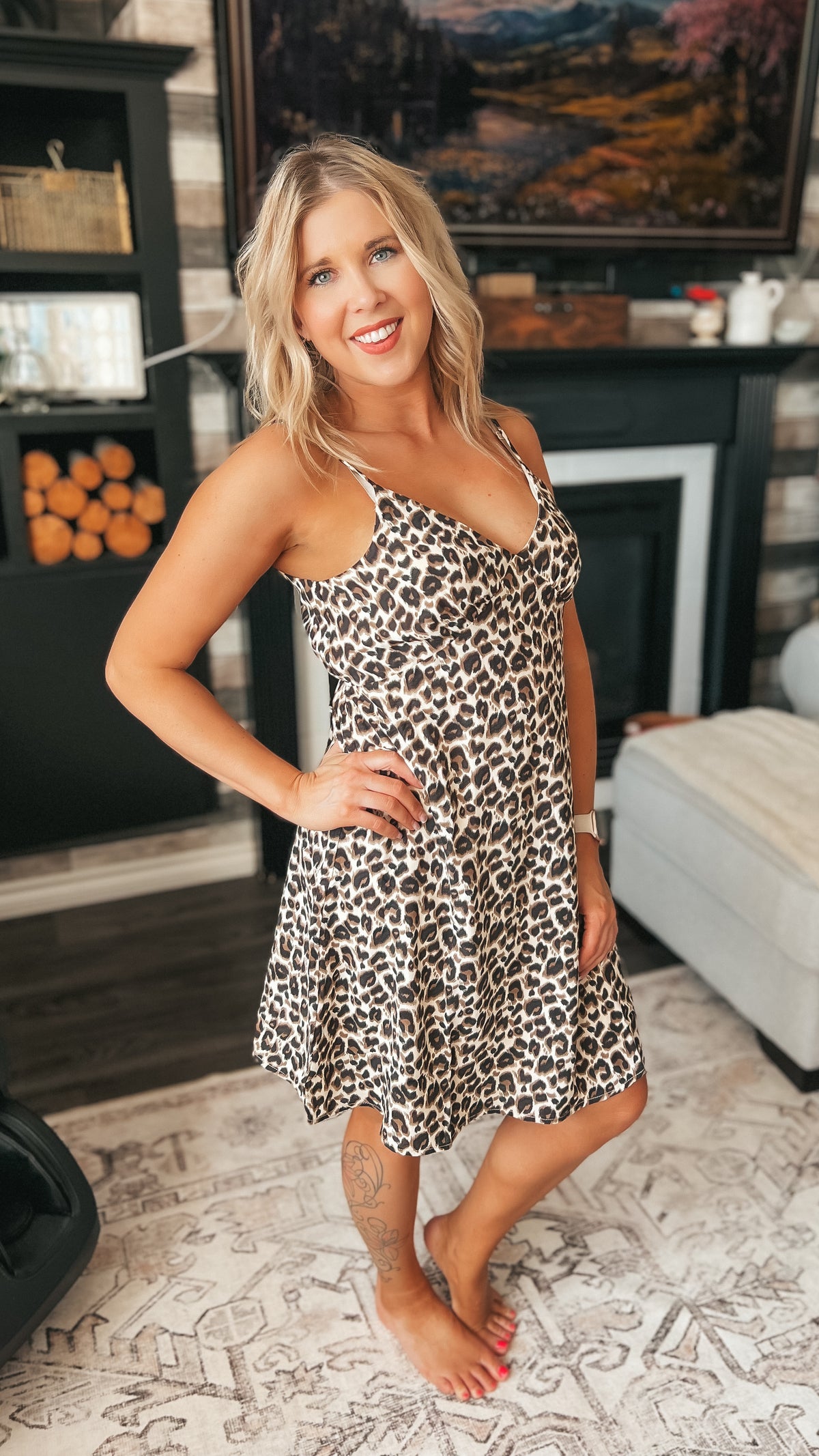 Sara Ann Leopard Sundress
