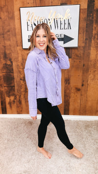 Rebecca Snap Blouse | Lavender