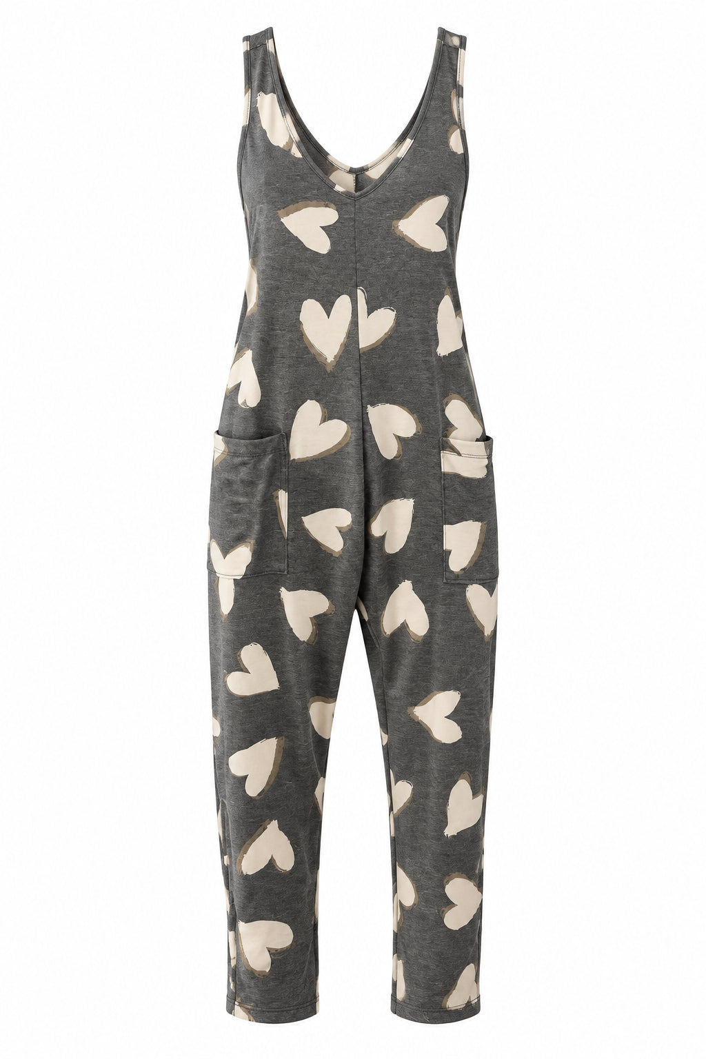 Nadine Romper | Grey Heart