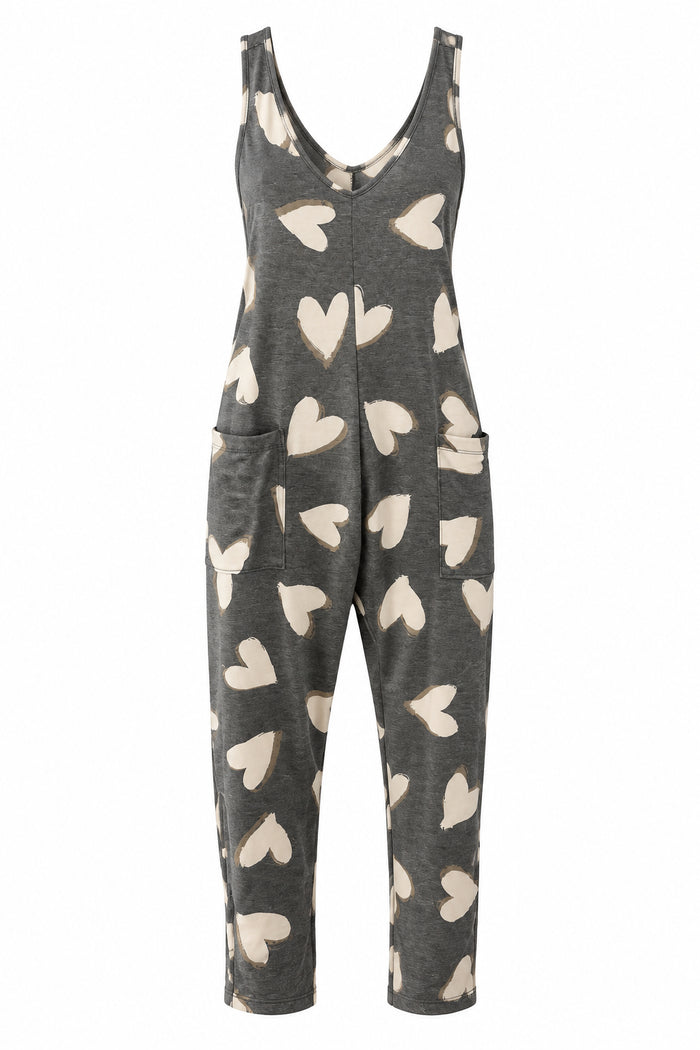Nadine Romper | Grey Heart