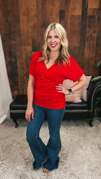Anne-Marie | Cross Over Tee | Red