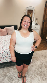 Tamara Ribbed Tank Top: Sand Beige