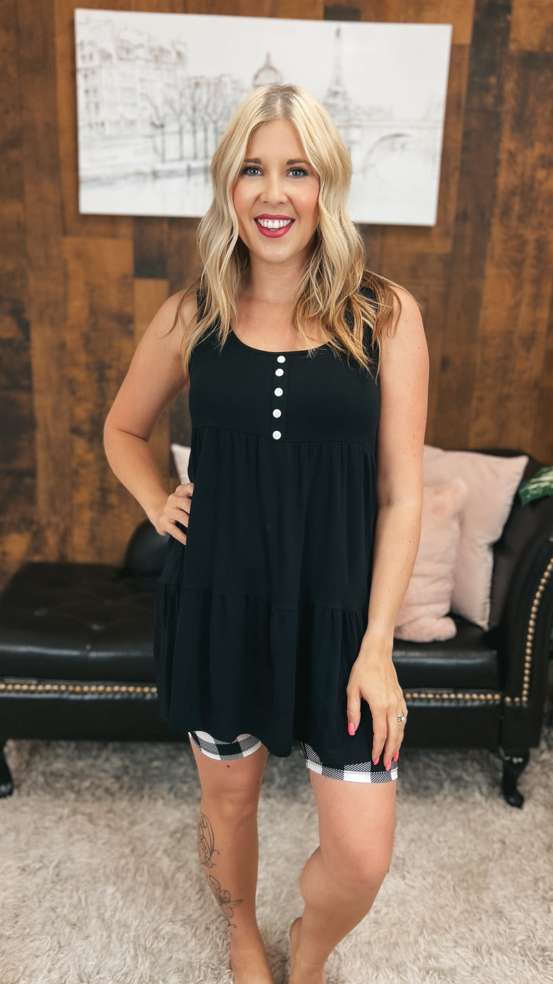 Leah Tiered Tunic | Black