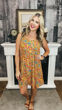 Diane Floral Sundress | Yellow