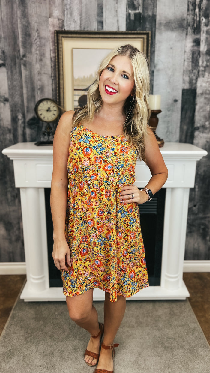 Diane Floral Sundress | Yellow