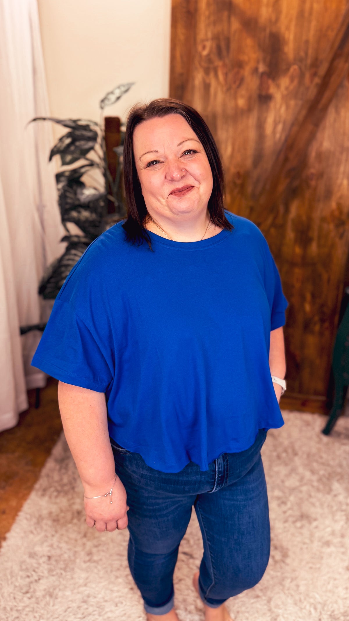 Juliette Flutter Tee | Classic Blue