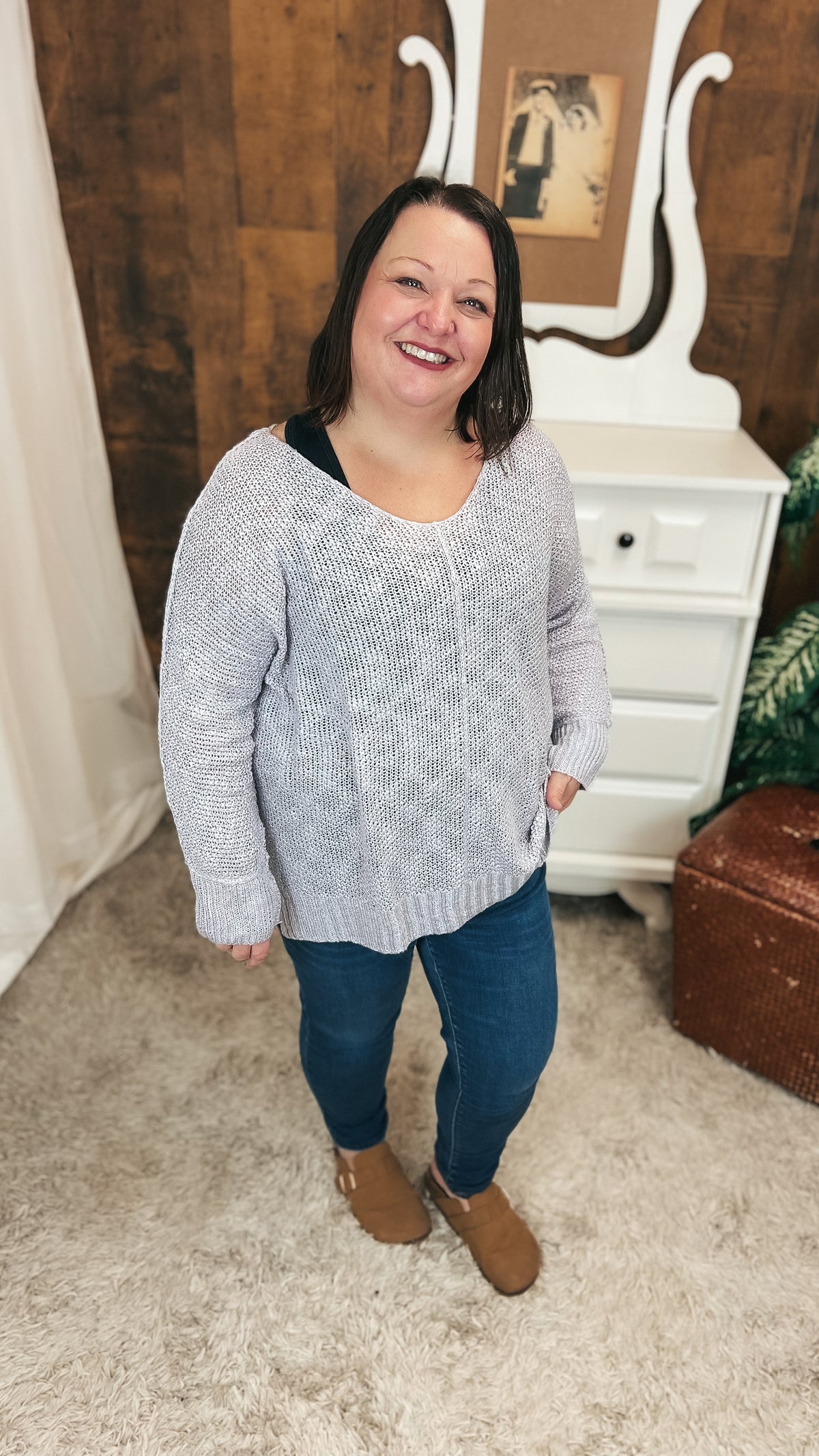 Lorraine Oversized Knit Sweater | Lavender