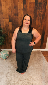 Rebecca Wide Leg Romper | Charcoal