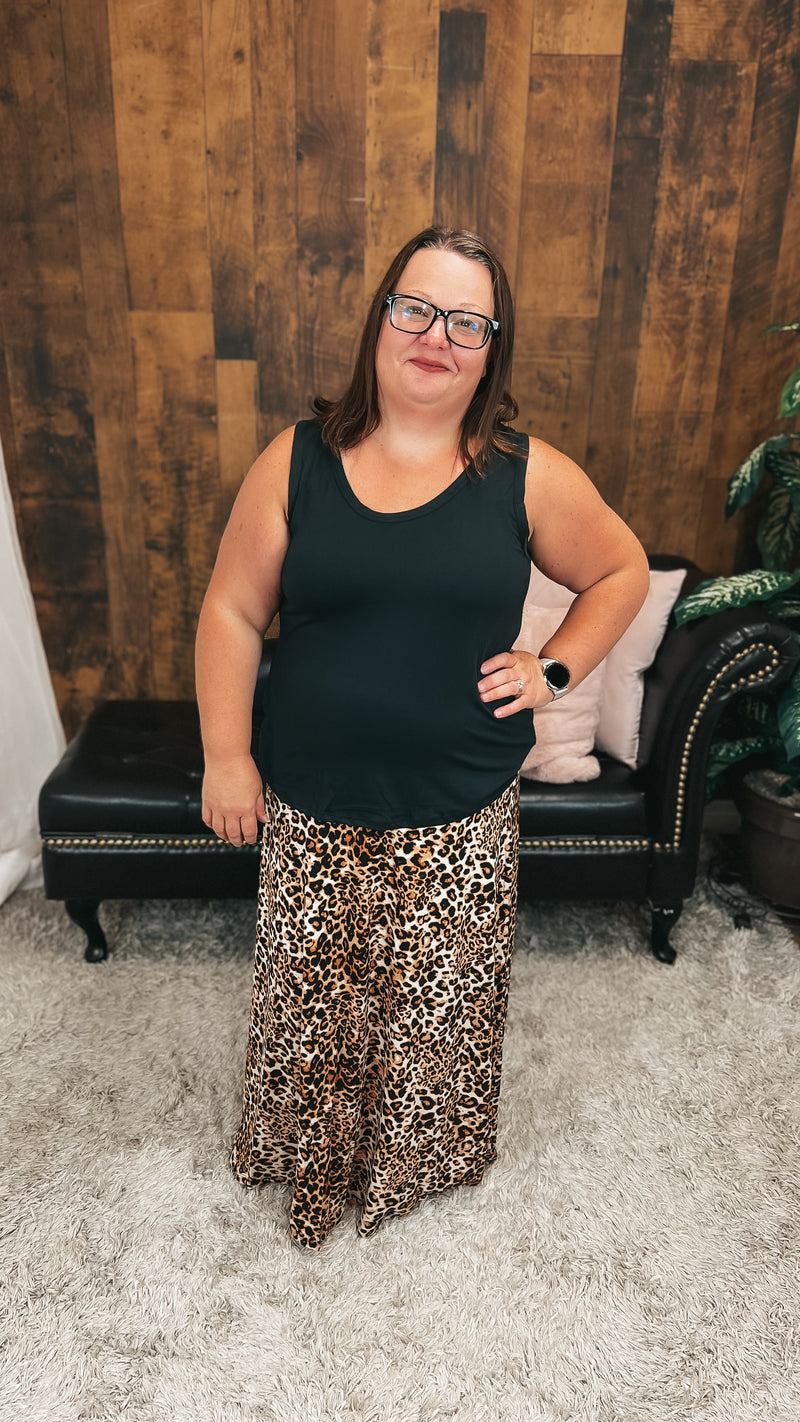 Roxanne Leopard Maxi Skirt