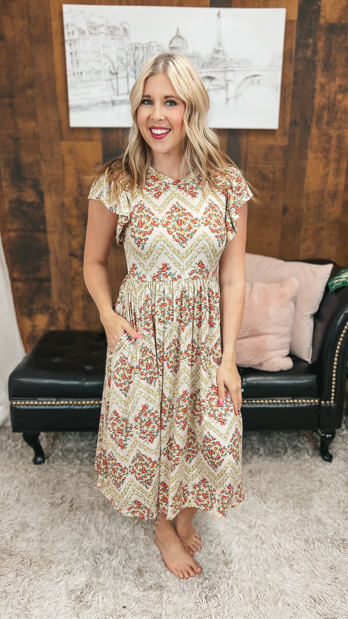 Victoria Floral Sundress: Vintage