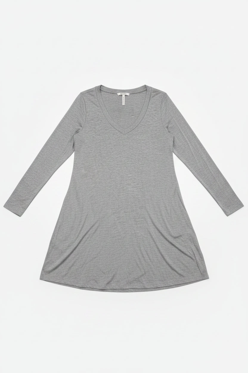 Violet Long Sleeve T-Shirt Dress | Grey