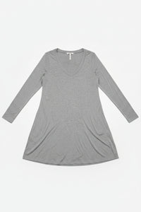 Violet Long Sleeve T-Shirt Dress | Grey