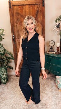 Amanda Knit Vest | Black