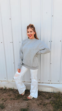 Holly Crewneck | Heather Grey