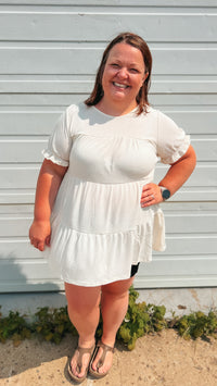 Dolly Babydoll Top: Cream