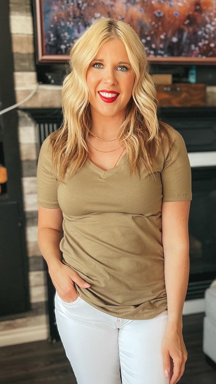 Sandy Basic Tee | Khaki