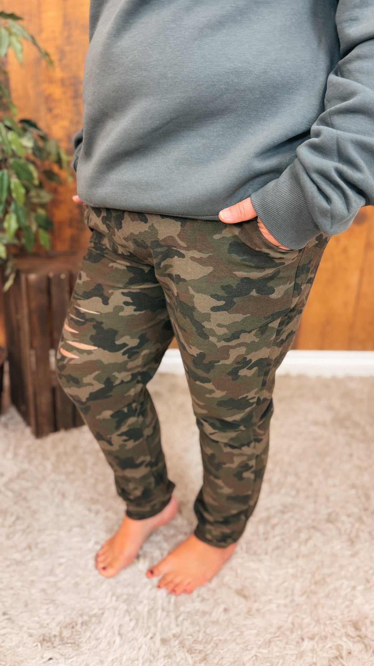 Janine Jogging Pants | Army