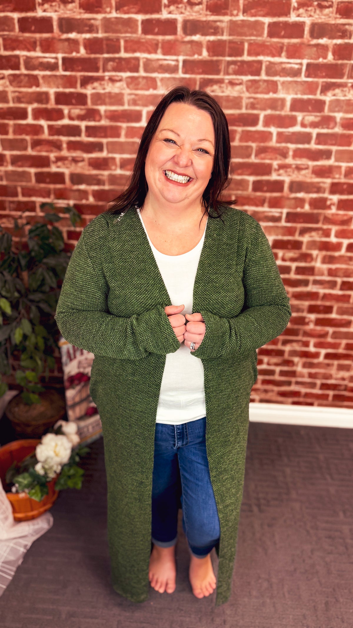 Kendal Duster Cardigan | Olive