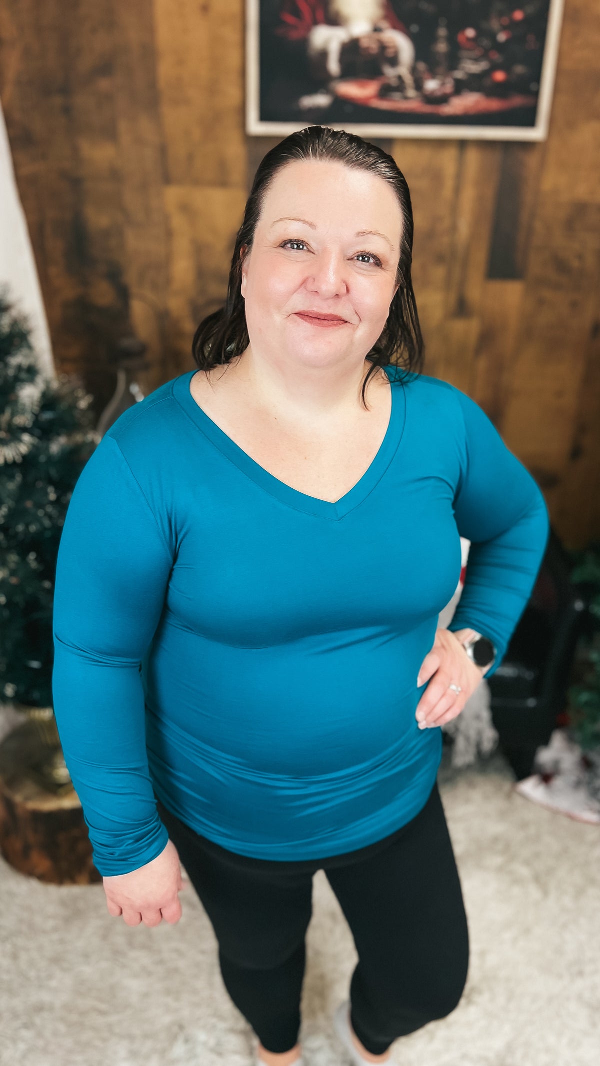 Kelsey Brushed Long Sleeve | Ocean Teal