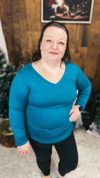 Kelsey Brushed Long Sleeve | Ocean Teal