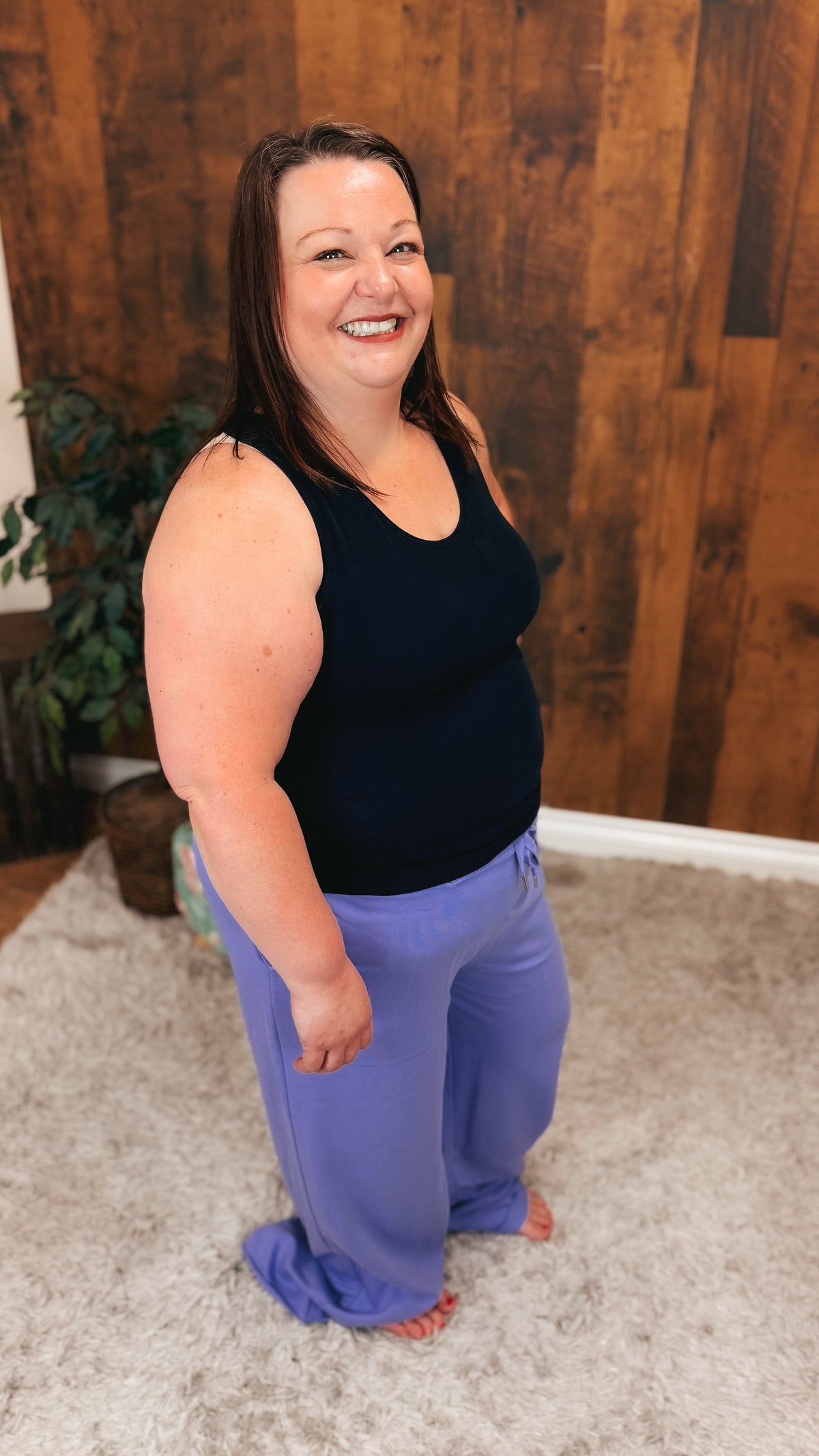 Audrey Wide Leg Jogging Pants | Lilac