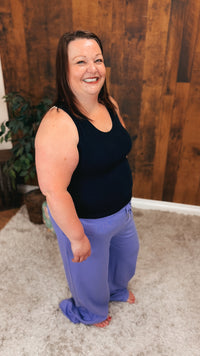 Audrey Wide Leg Jogging Pants | Lilac