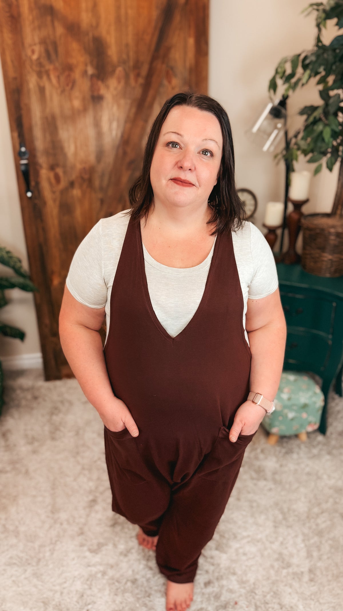 Jillian Romper | Chocolate Brown