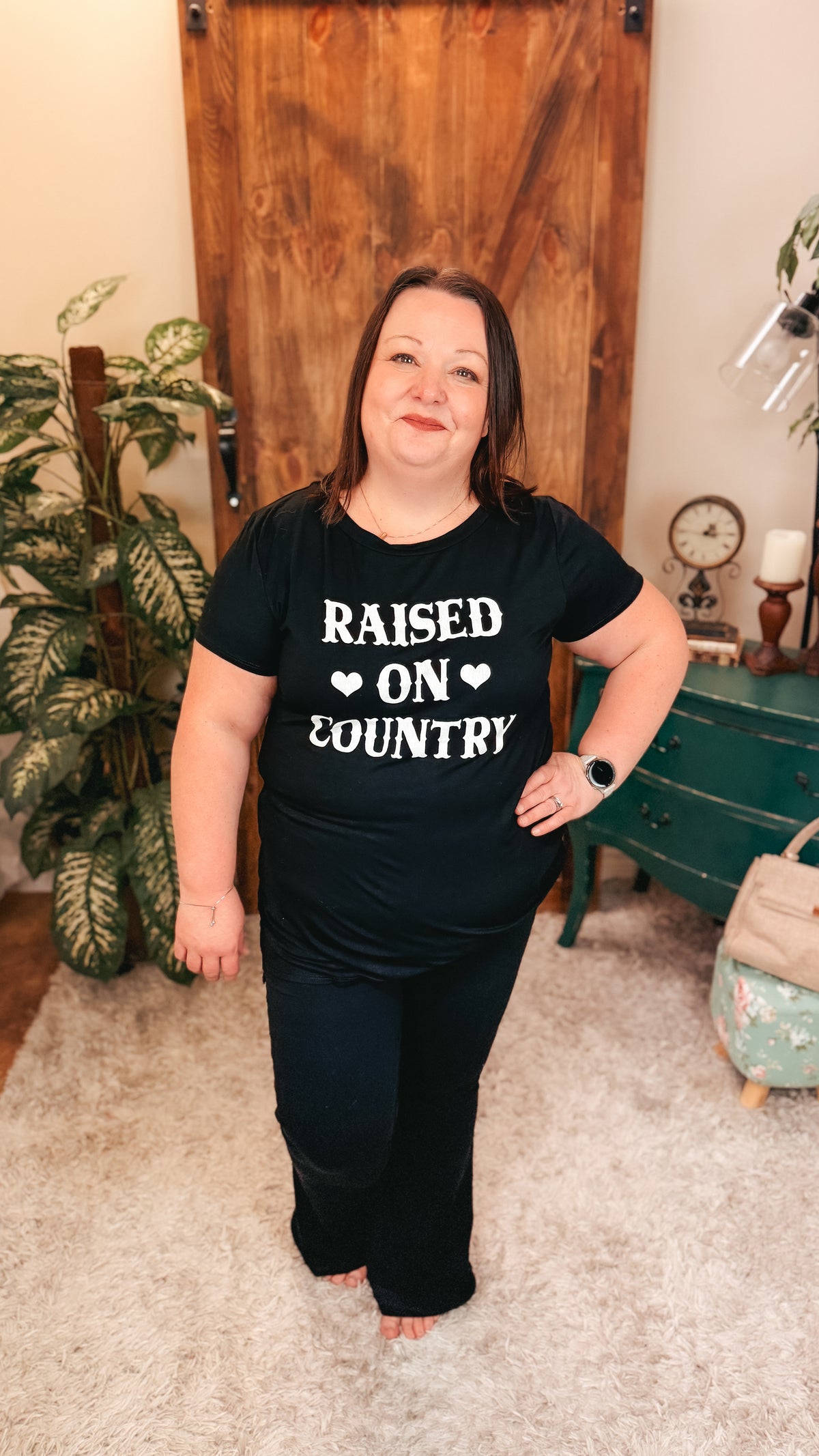Raised On Country Graphic Tee | Black