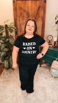 Raised On Country Graphic Tee | Black
