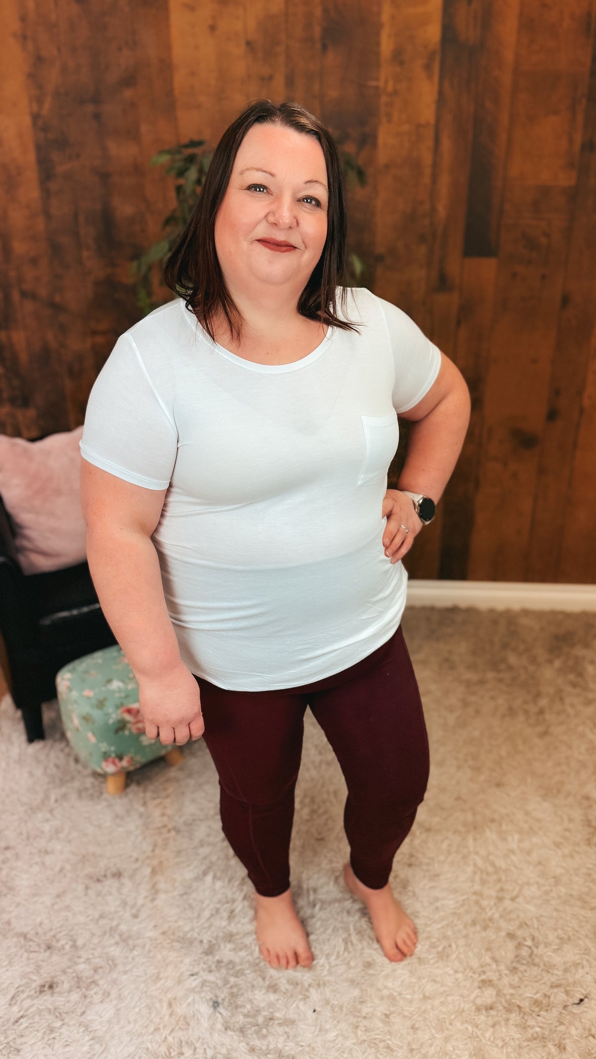 Zoey Athletic Leggings | Wine