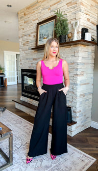 Nova Wide Leg Pants | Black