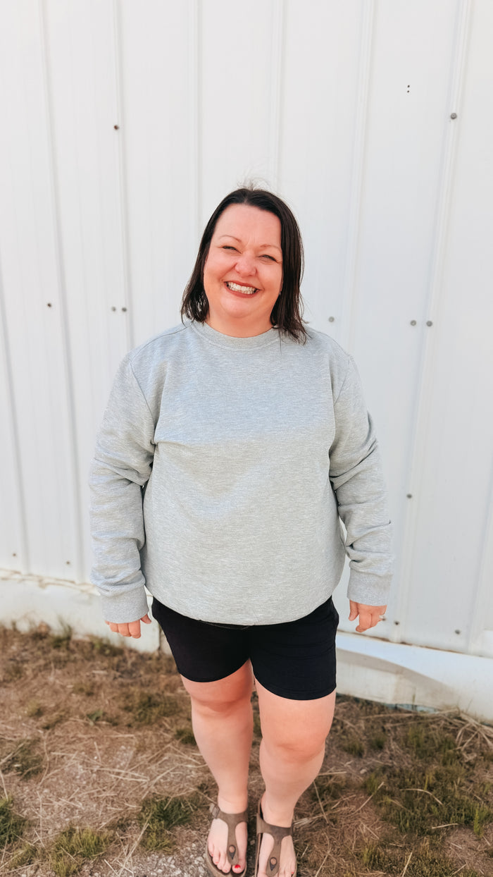 Holly Crewneck | Heather Grey