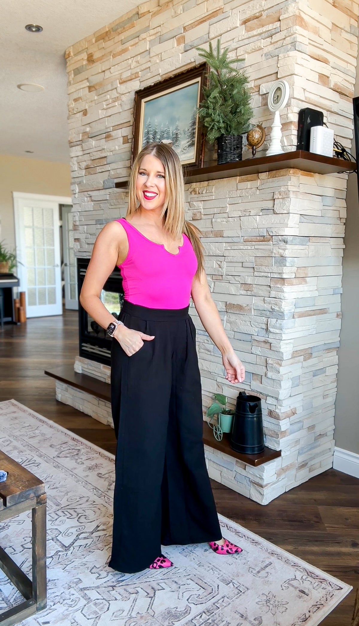 Nova Wide Leg Pants | Black