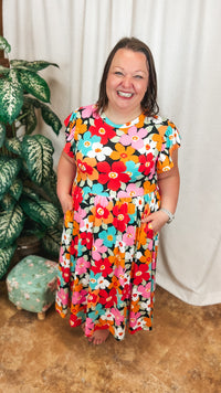 Victoria Floral Sundress: Bold