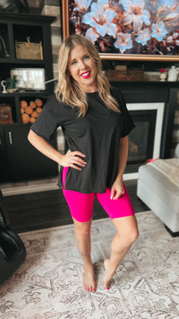 McKenna Biker Shorts | Fuchsia