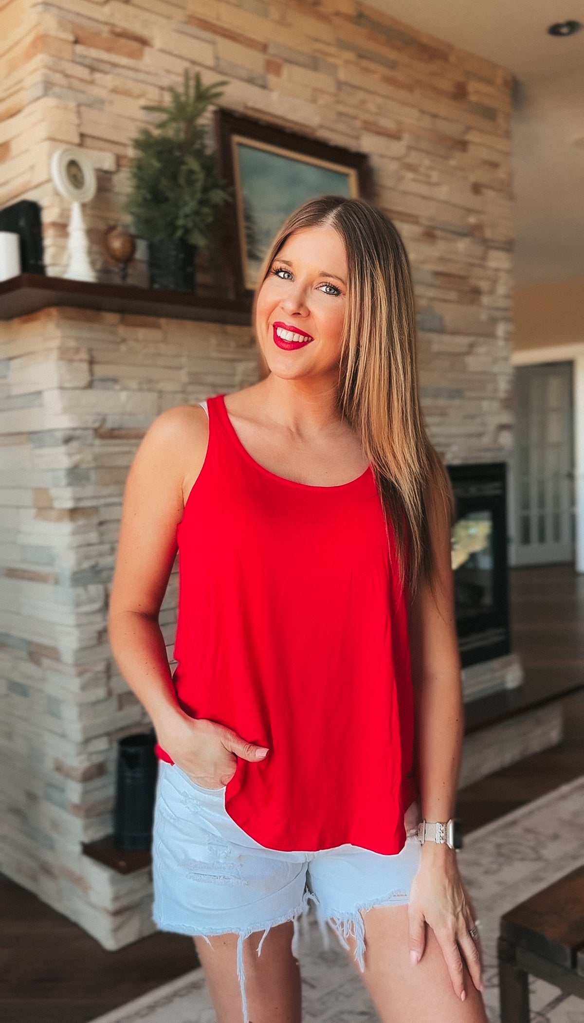 Morgan 2.0 Basic Tank Top | Red