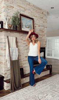 Abigail Knit Tank Top | Ivory