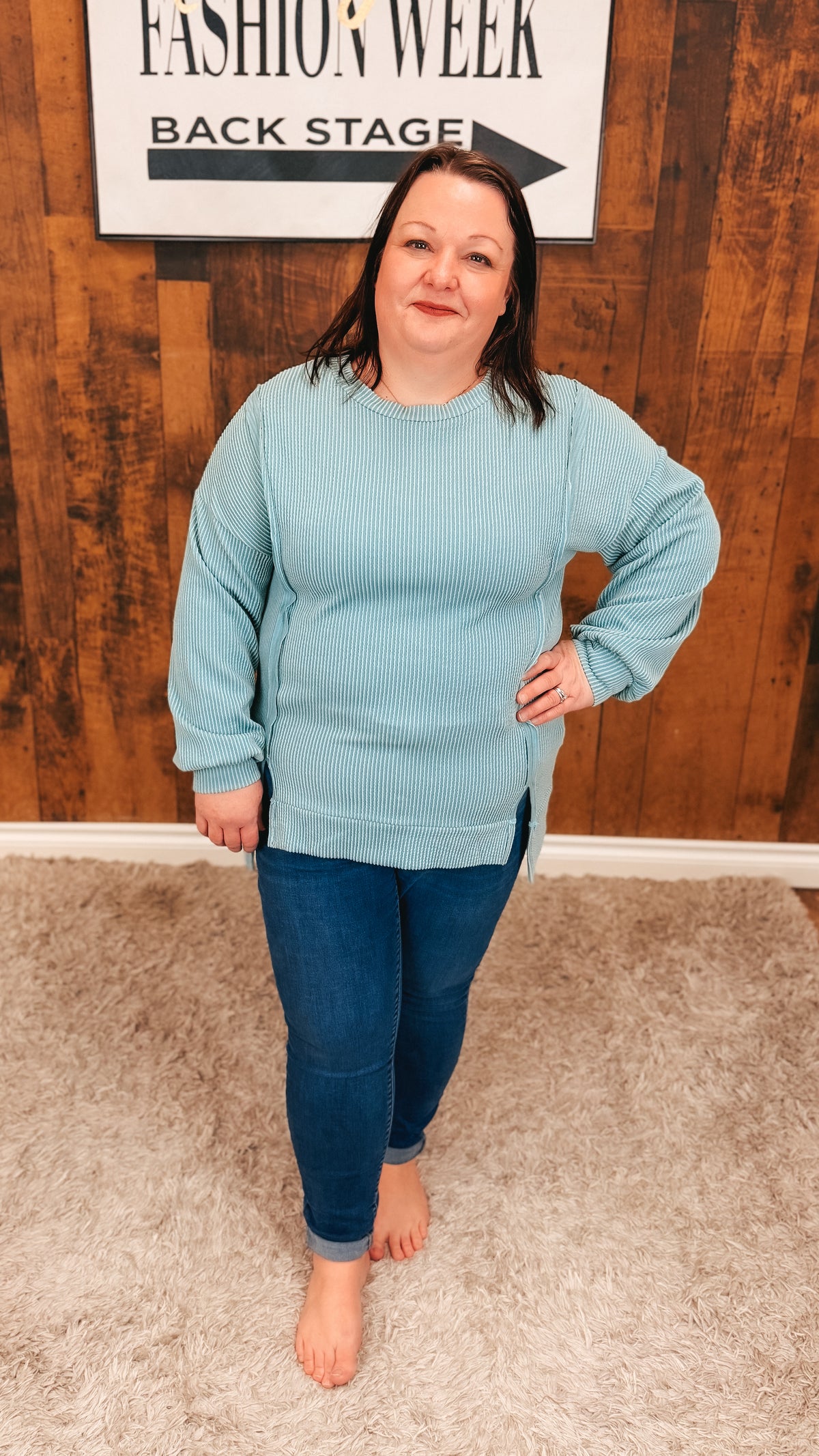 Nancy Ribbed Long Sleeve | Sage